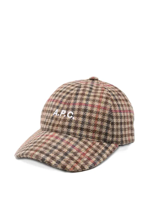 A.P.C. houndstooth-pattern baseball cap