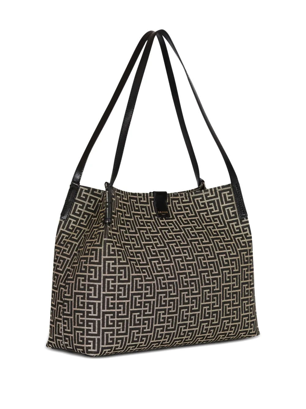 Balmain Medium Release shopper met monogram jacquard Zwart