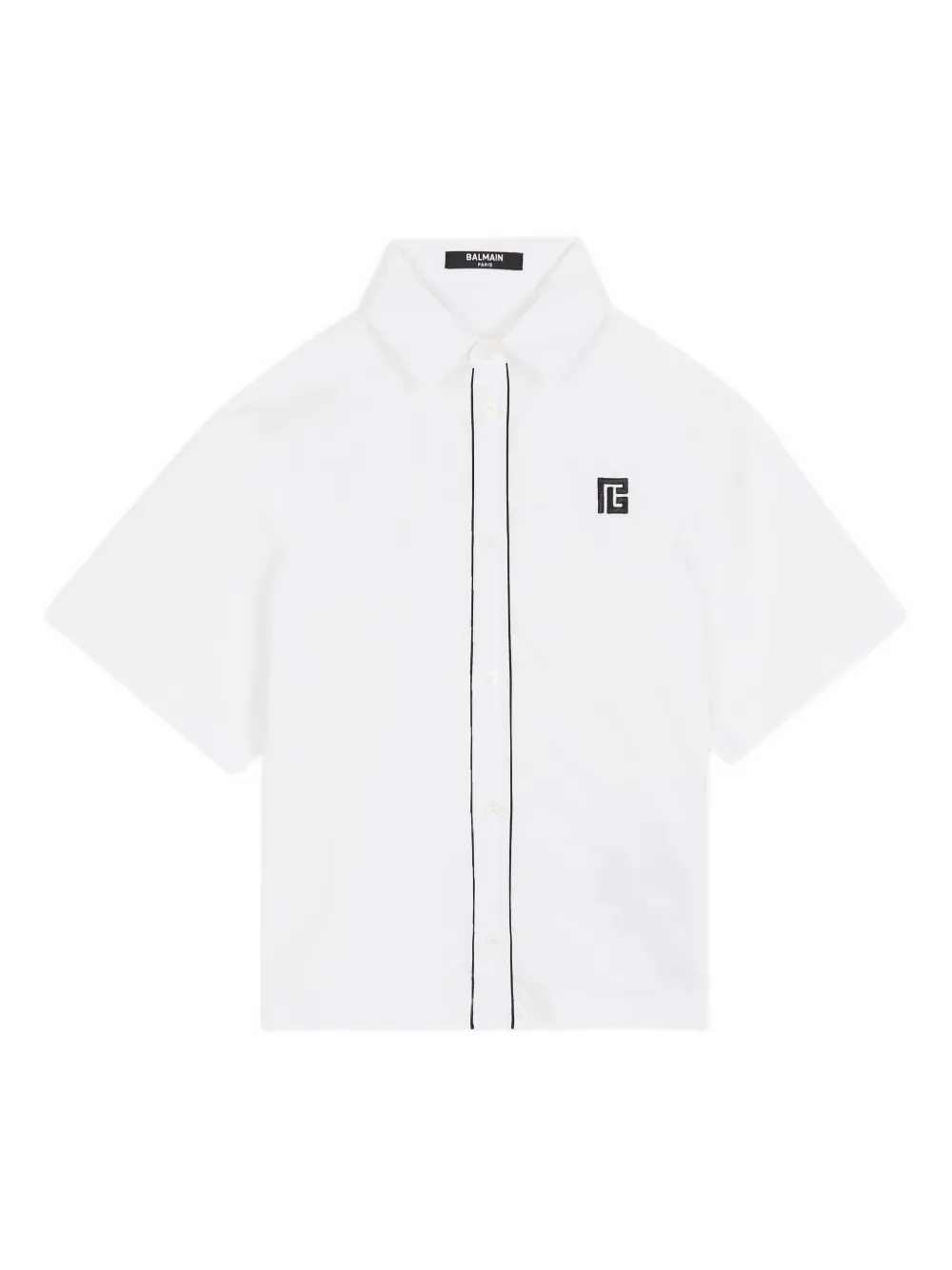 Balmain Kids Camicia con logo - Bianco