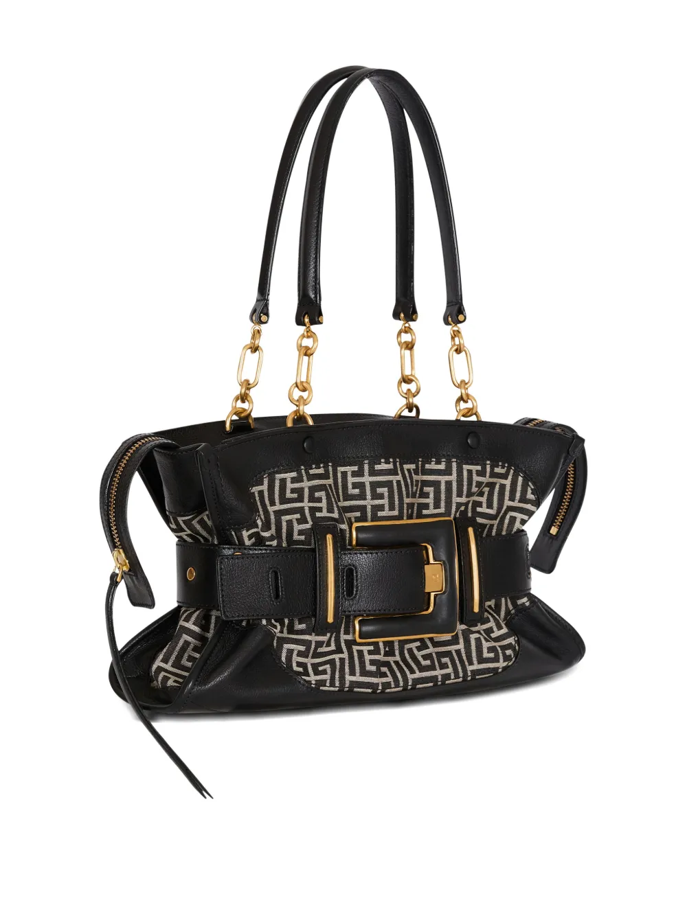 Balmain Anthem shopper met monogram jacquard Zwart