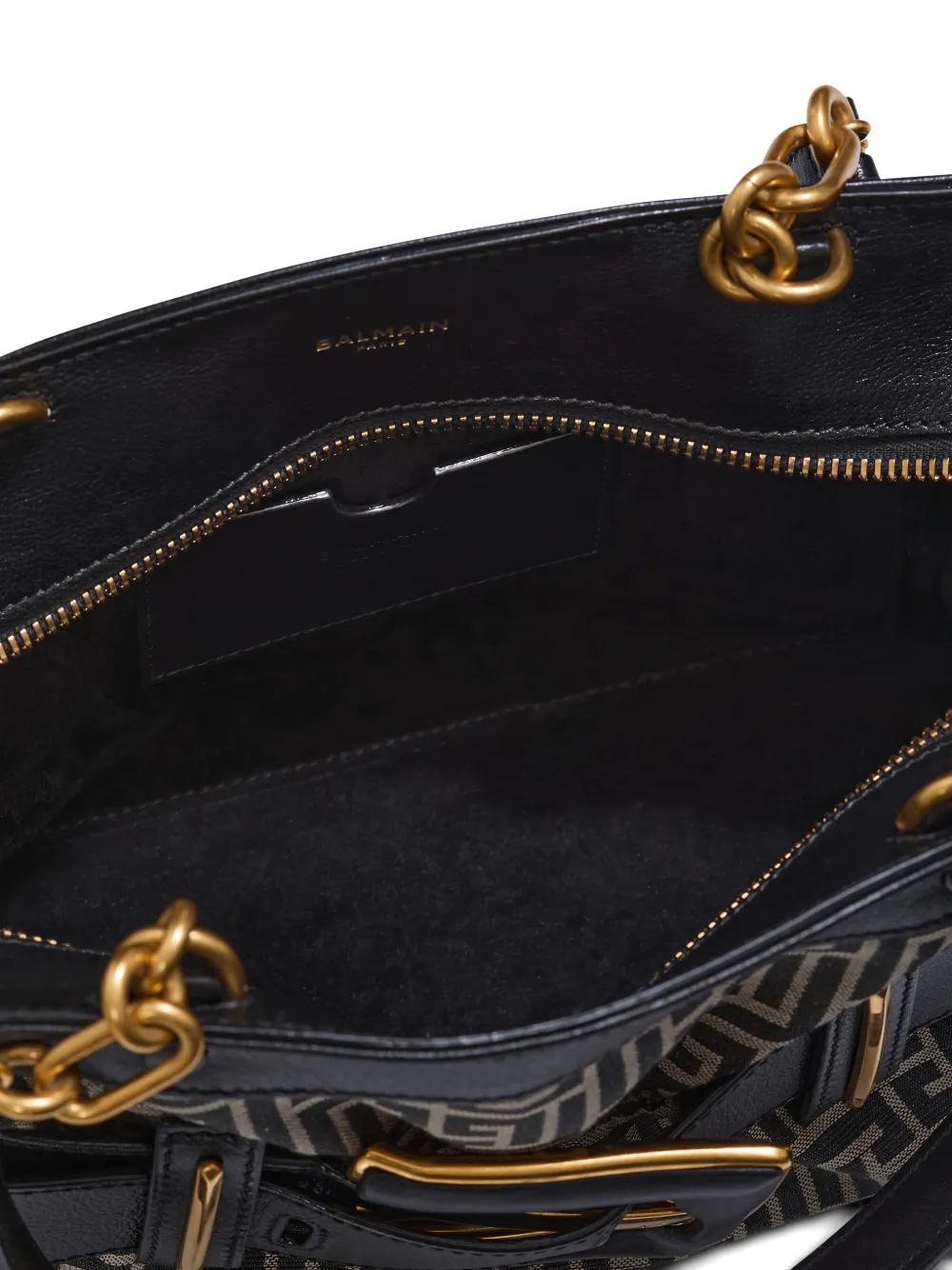 Balmain Anthem shopper met monogram jacquard Zwart