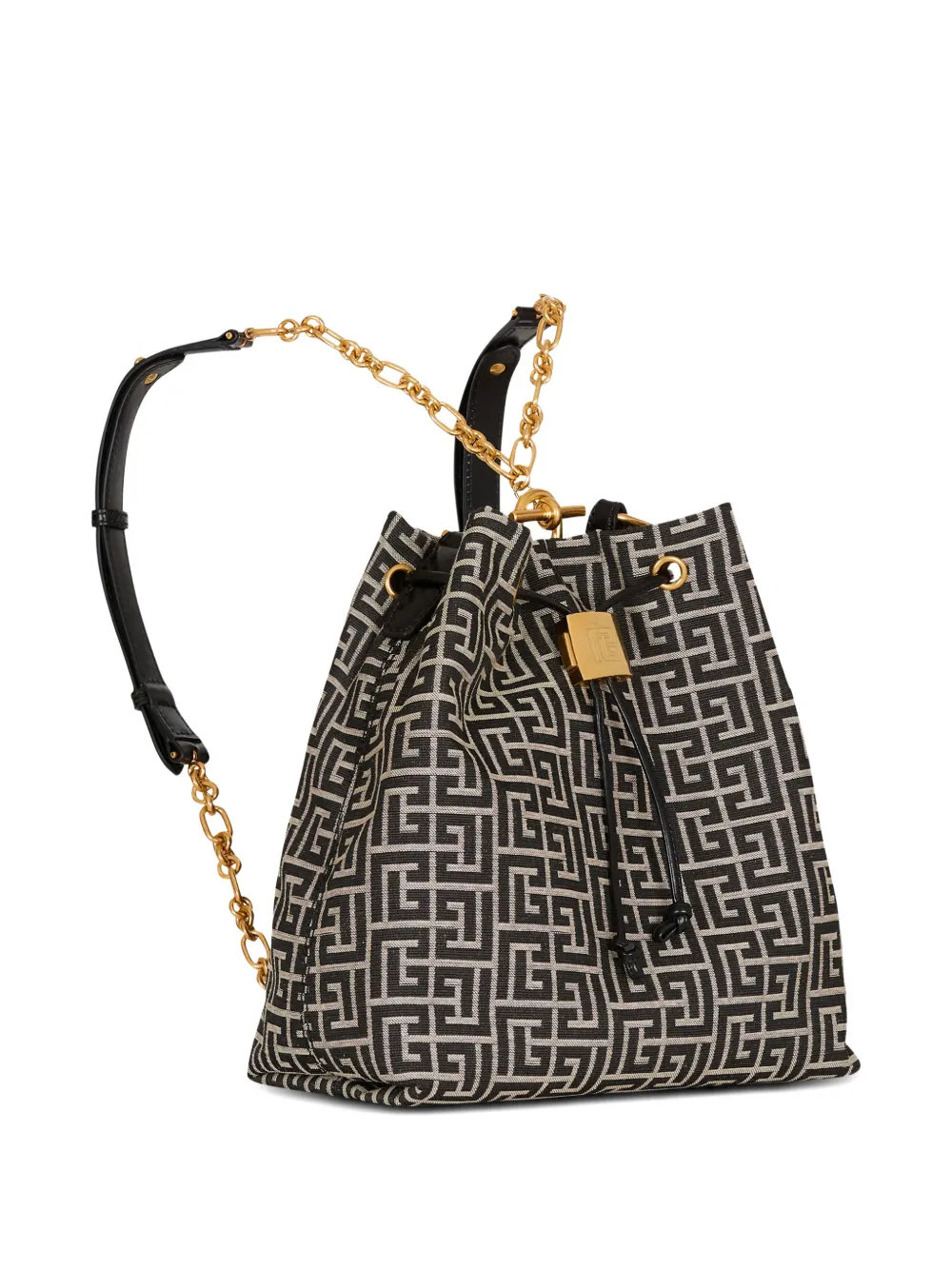 Balmain Rugzak met monogram jacquard Zwart