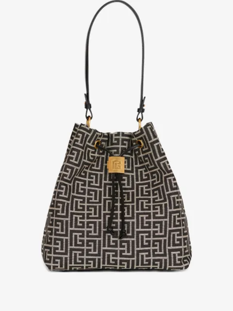 Balmain mochila con monograma en jacquard