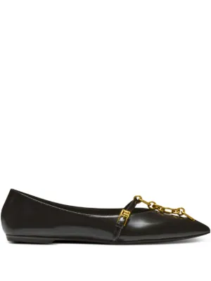 Valentino Garavani ロックスタッズ サテン フラットシューズ