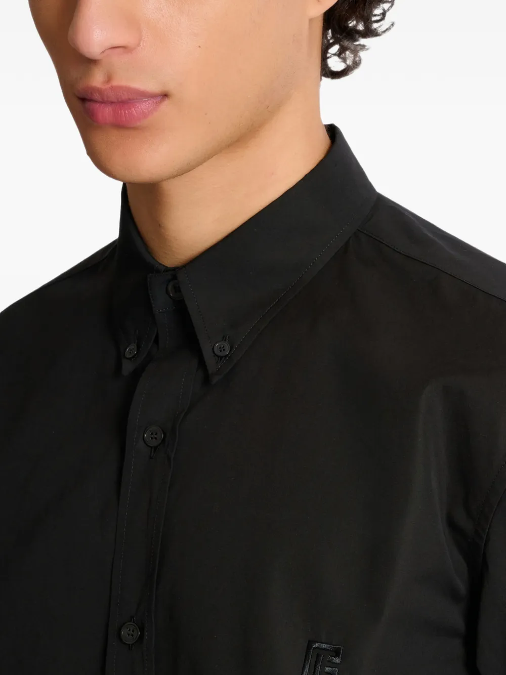 Balmain Katoenen overhemd Zwart