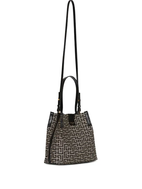Balmain Release jacquard bucket bag