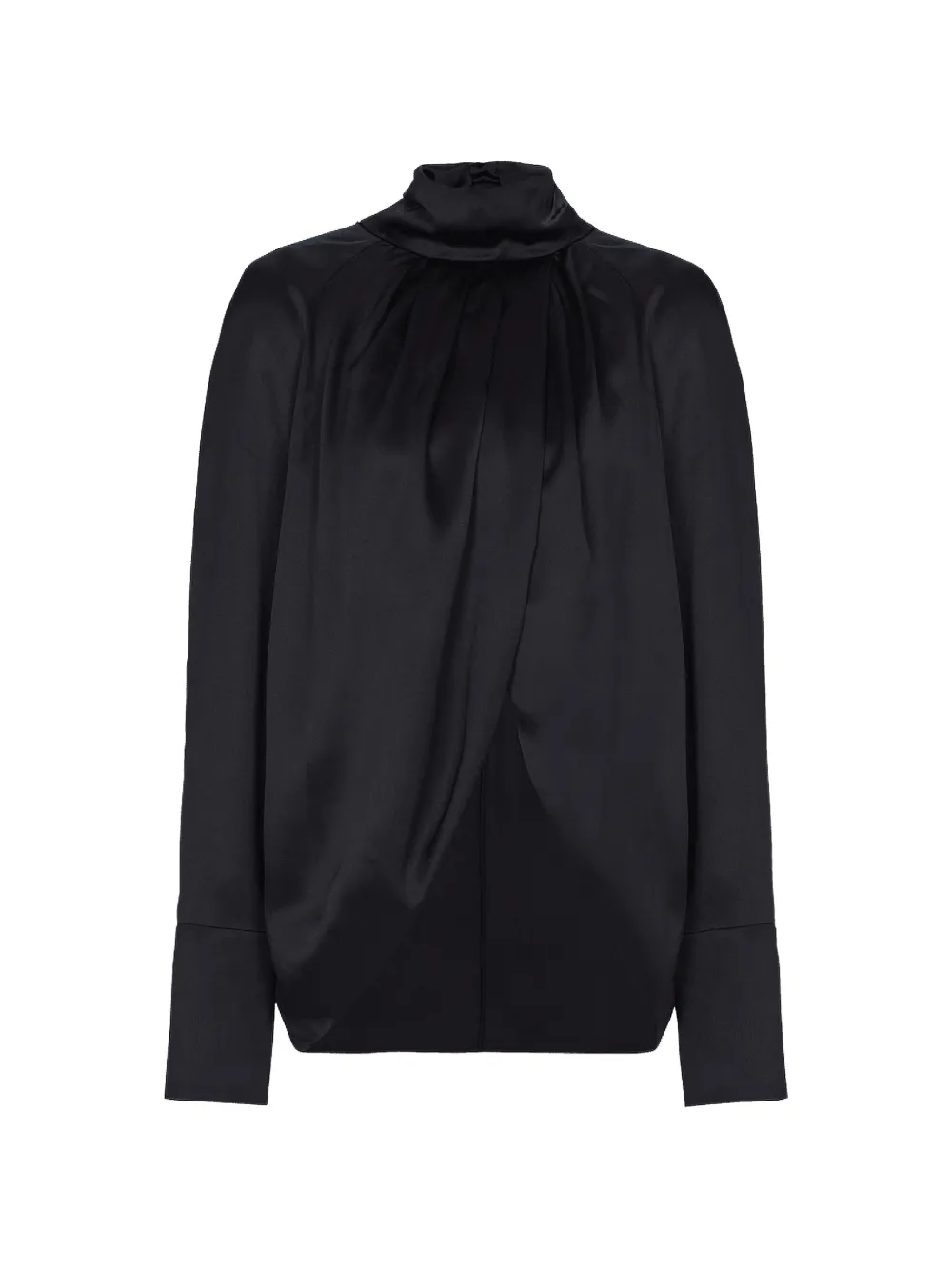 Balmain draped silk blouse - Black