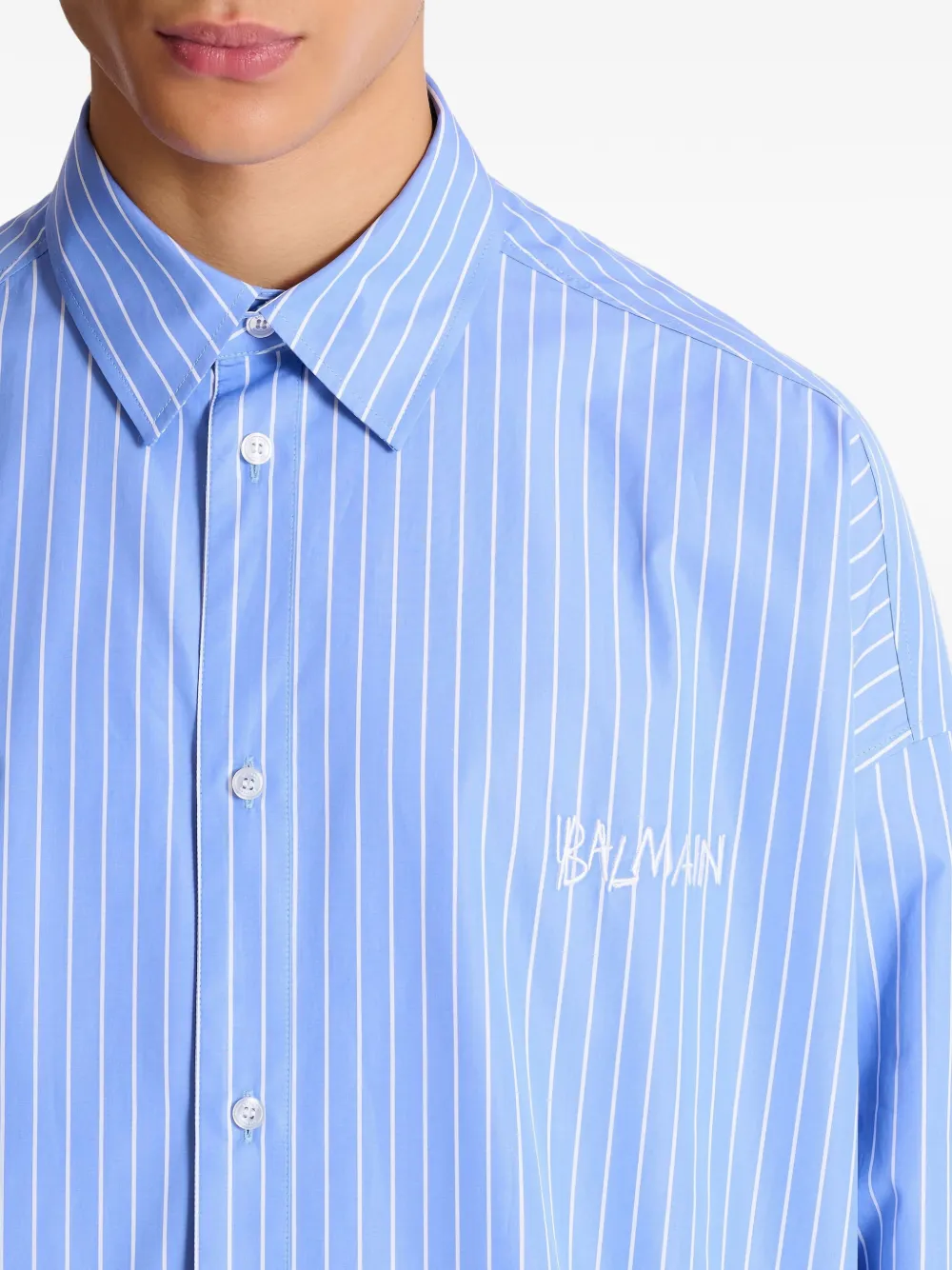 Balmain Ruimvallend overhemd Blauw