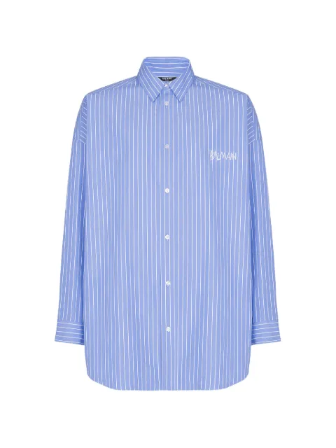 Balmain camisa holgada con rayas estampadas