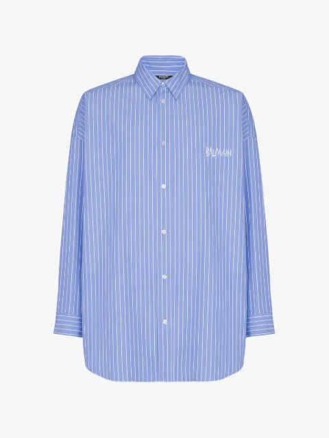Balmain striped relaxed-fit shirt