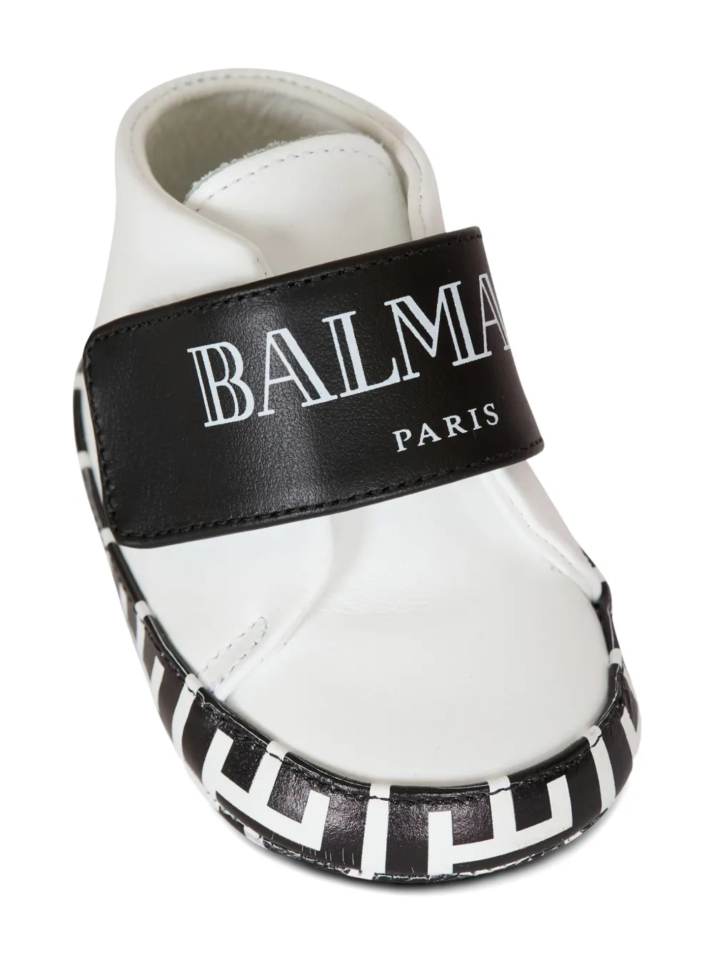 Balmain Kids logo-detail pre-walkers - Bianco