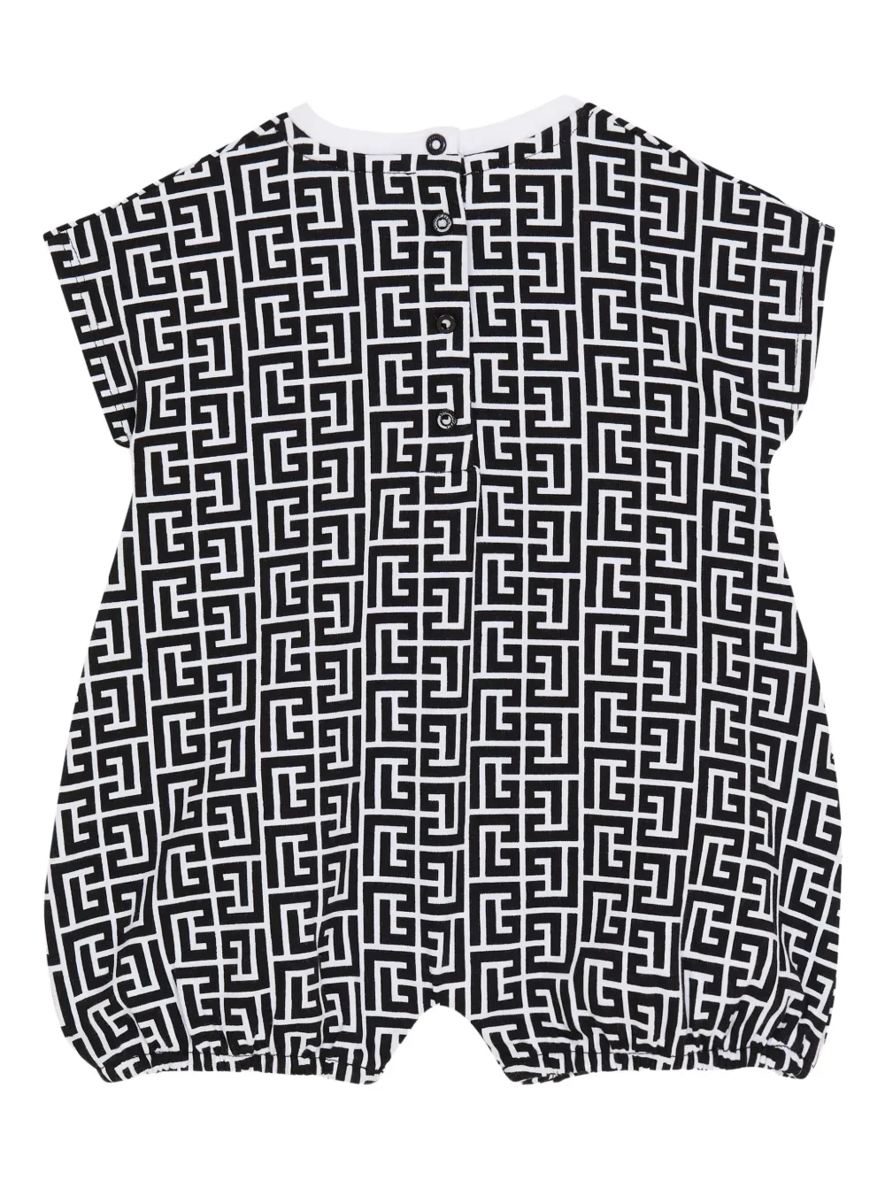 Balmain Kids Romper met monogram - Wit
