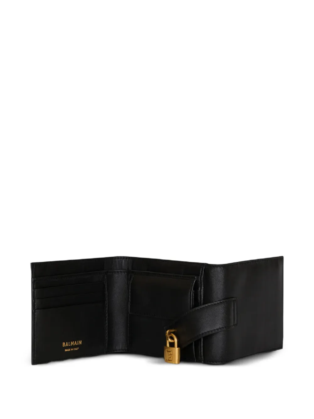 trifold padlock-detail wallet