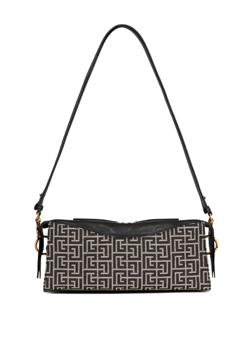  Balmain Pulse Monogram-jacquard Shoulder Bag - Black 