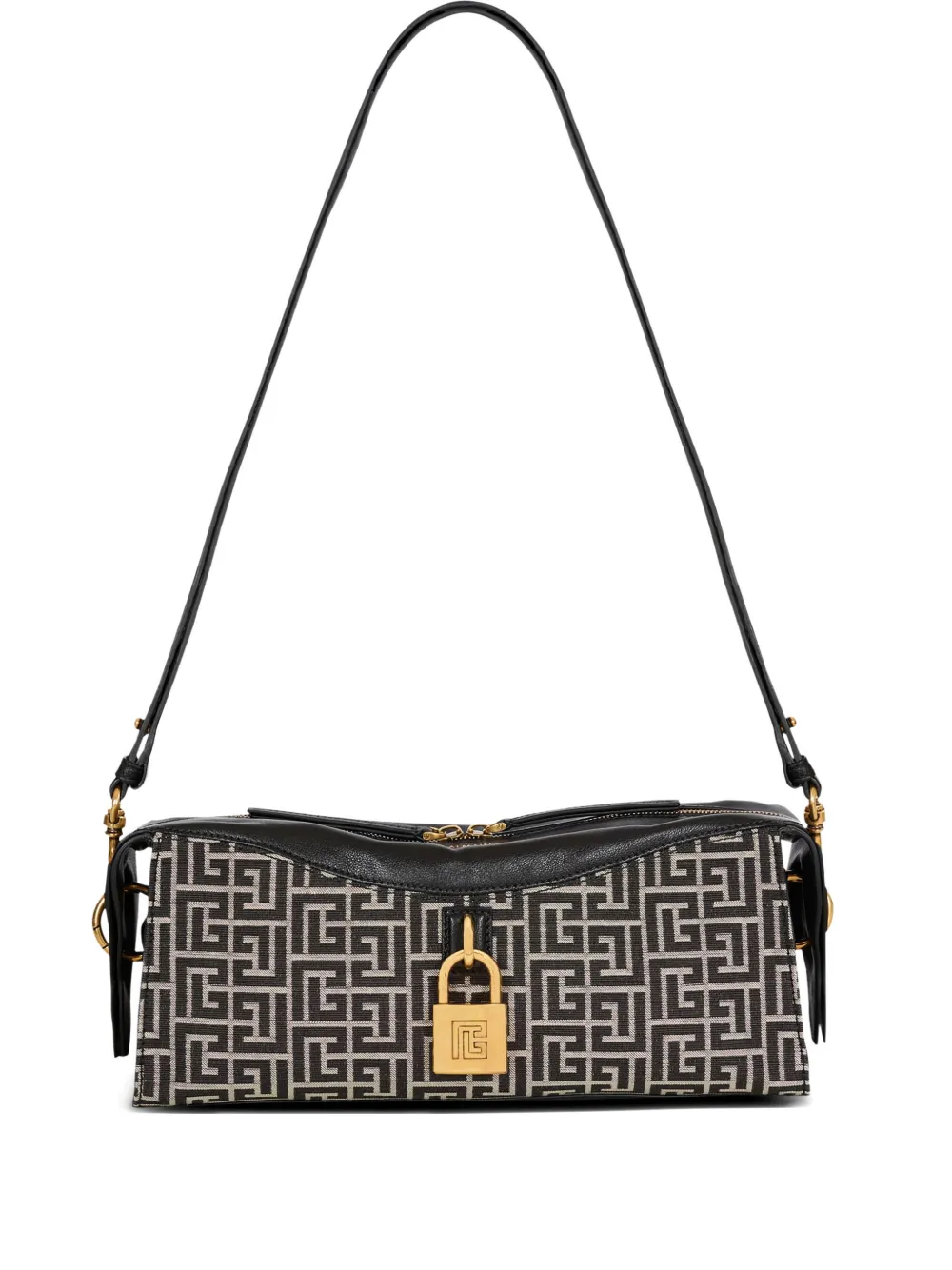 Balmain Borsa a spalla Pulse con monogramma - Nero