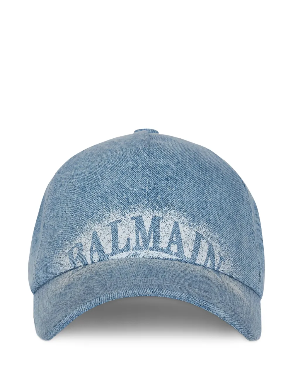 Balmain Logo-print Denim Cap - Blue 