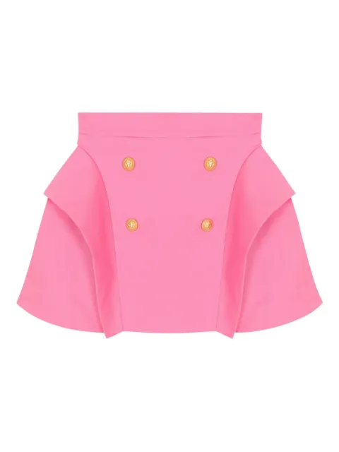 Balmain Kids button flared skirt