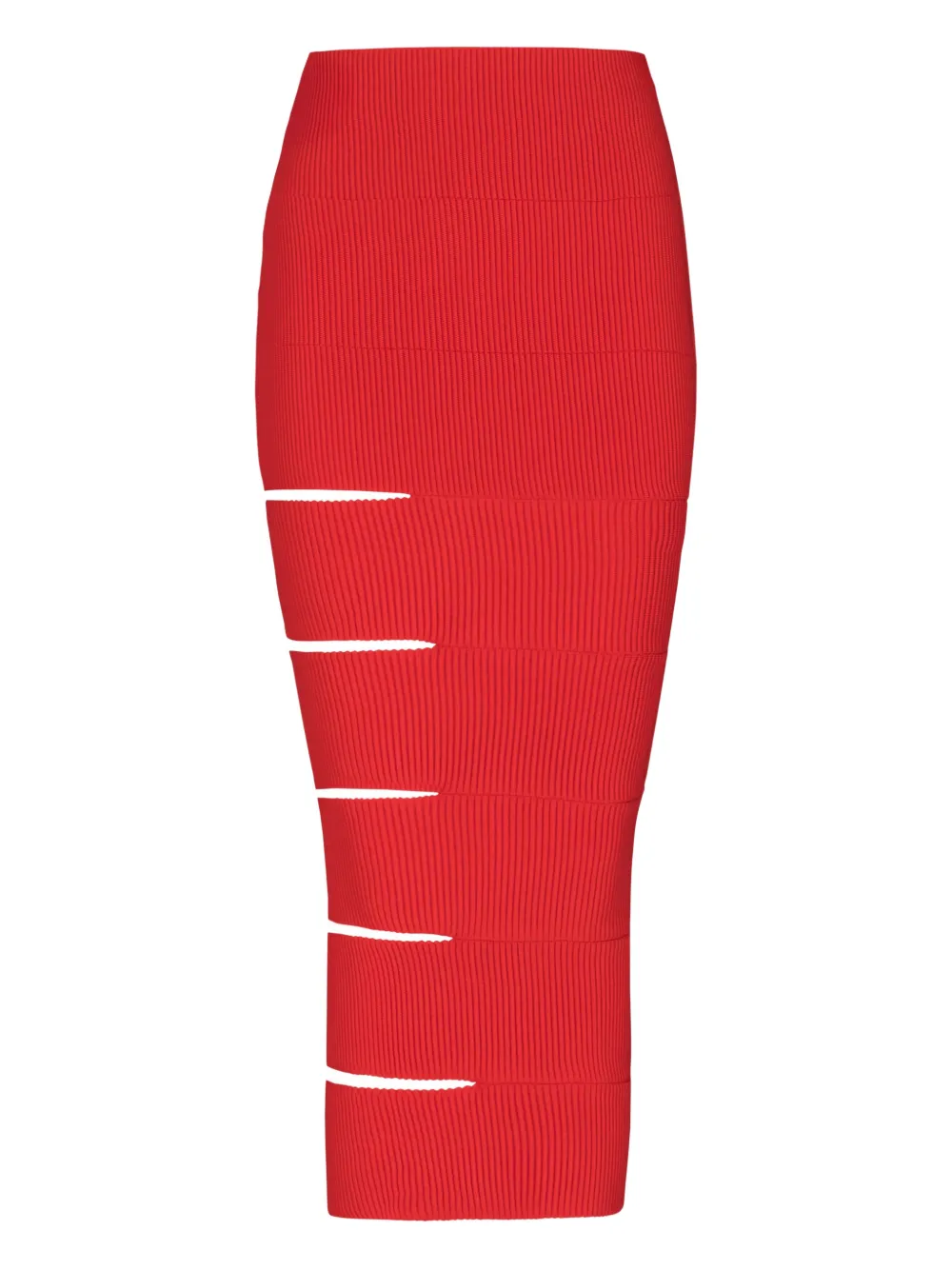 Balmain Gonna con dettaglio cut-out - Rosso