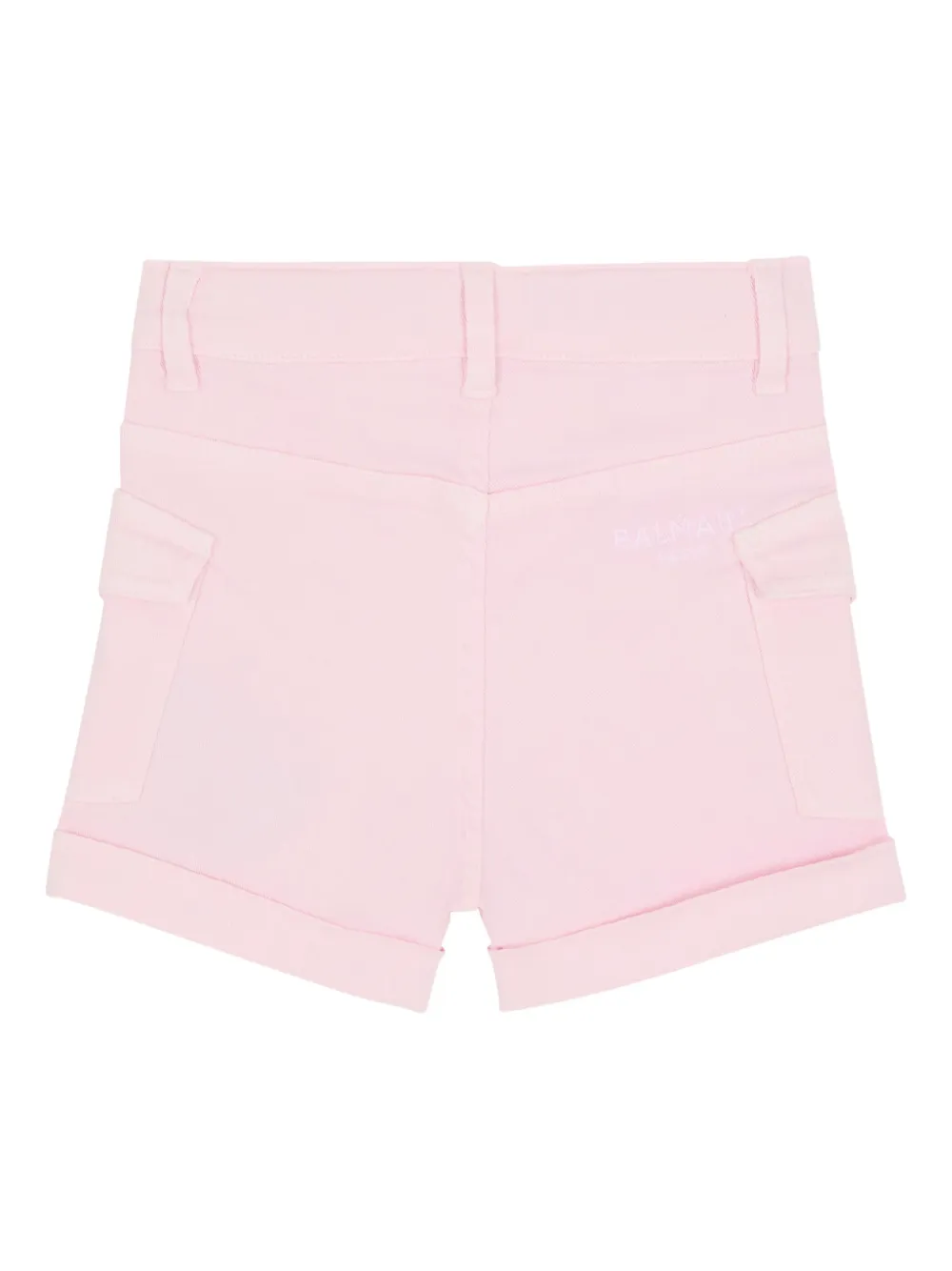  Balmain Kids Button Pocket Shorts - Pink 