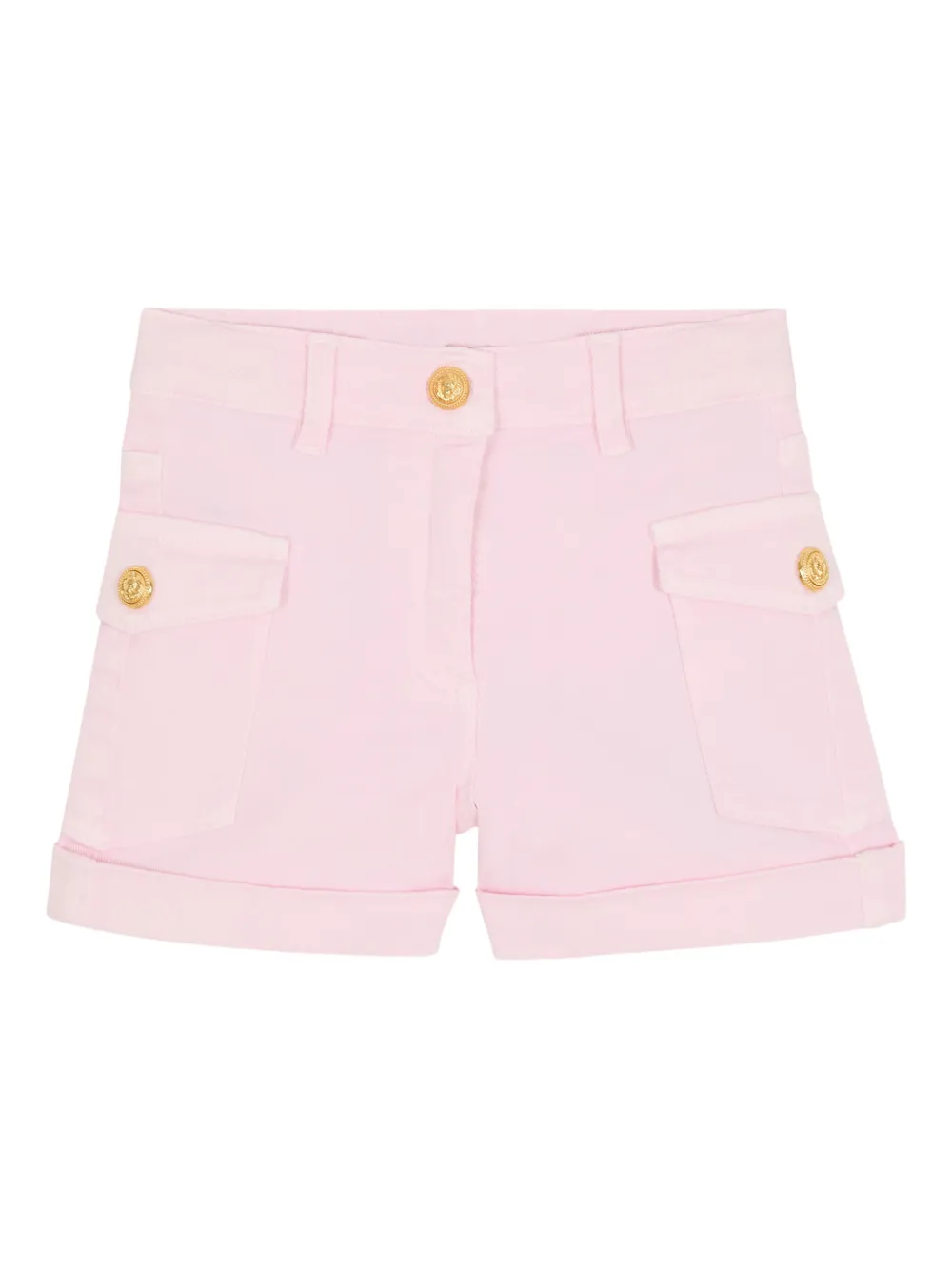 Balmain Kids Shorts con tasche con bottone - Rosa