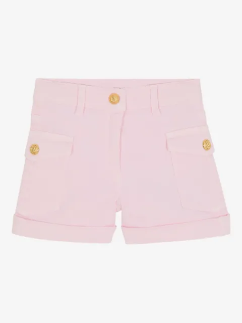 Balmain Kids Short com abotoamento no bolso