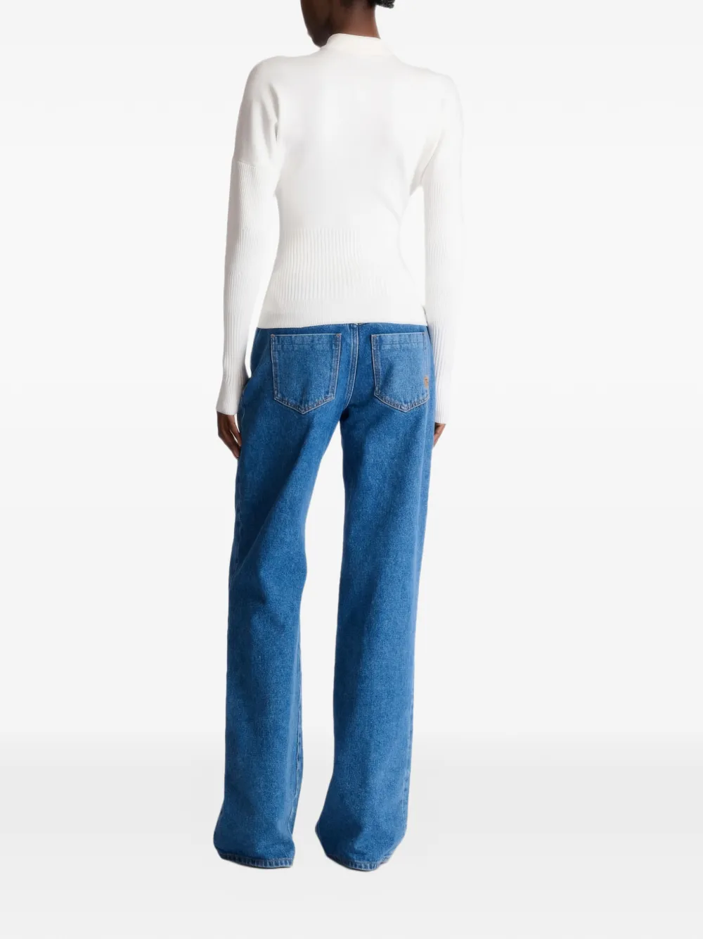  Balmain Zip-up Knitted Cardigan - White 