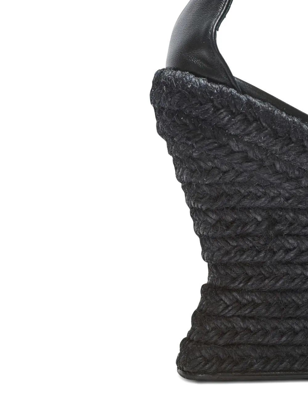 Balmain Anthem espadrilles met sleehak Zwart