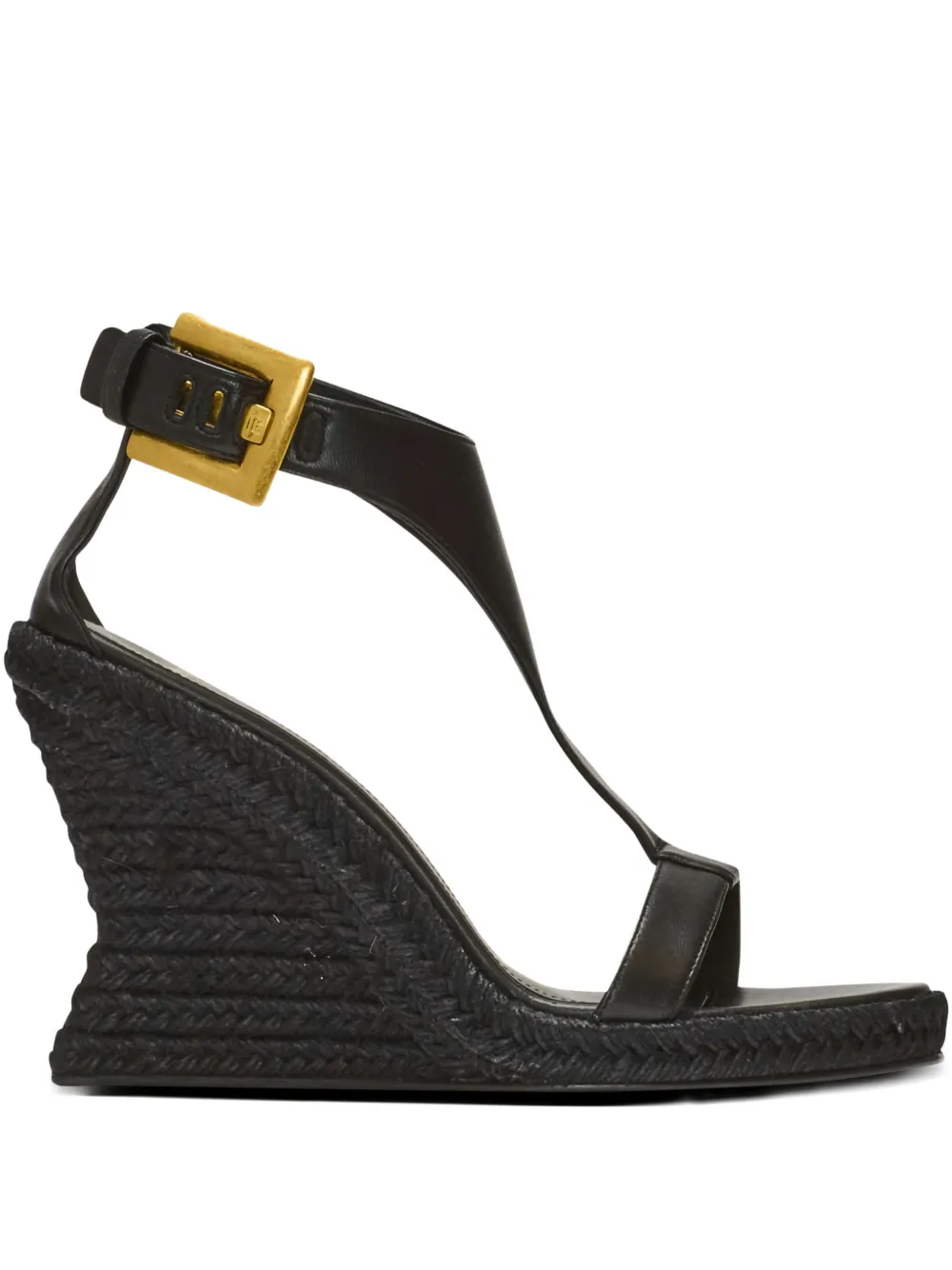 Balmain Anthem wedge espadrilles - Nero
