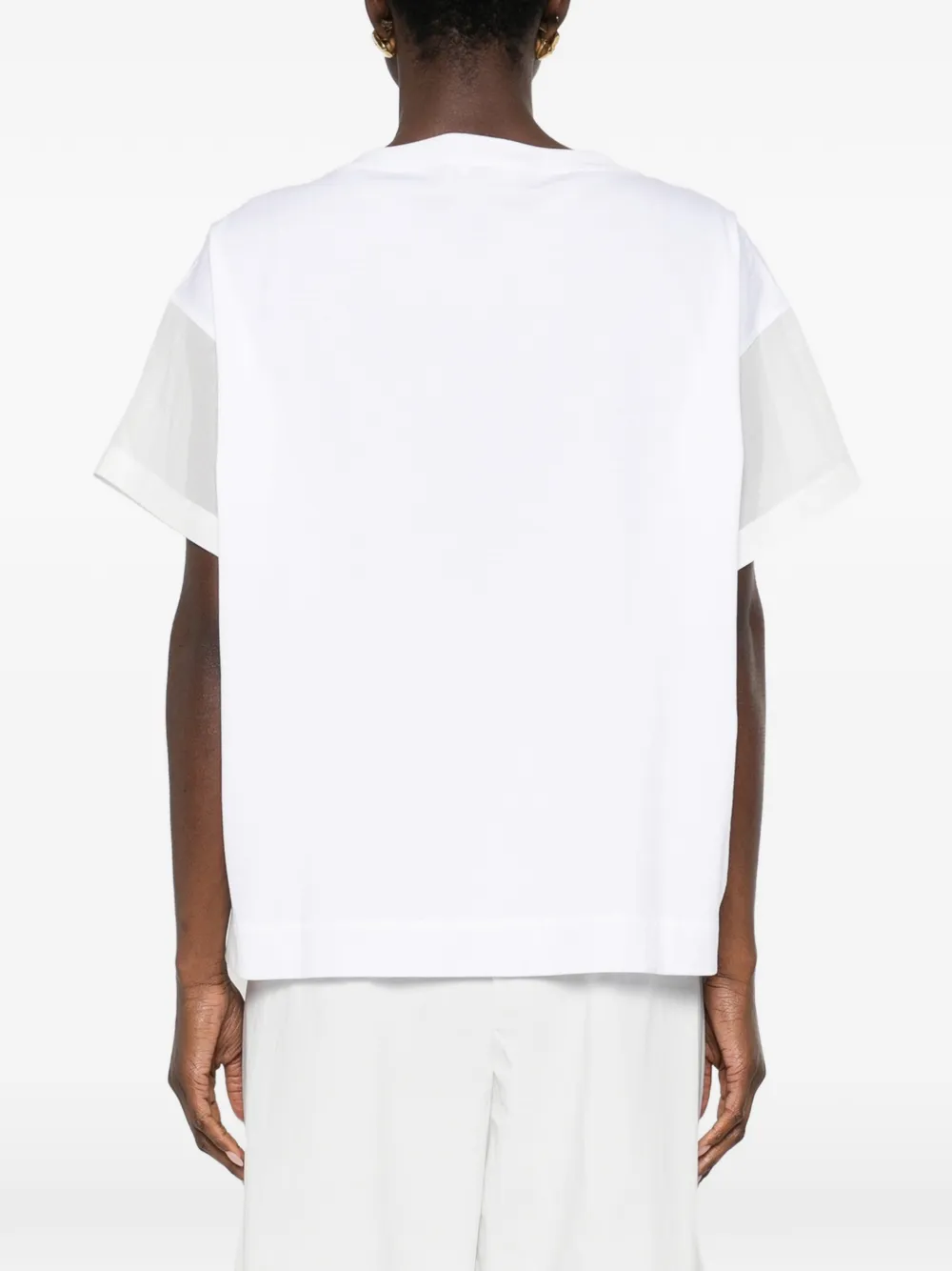 Brunello Cucinelli T-shirt met transparant vlak Wit