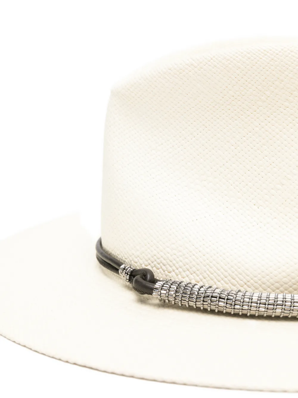  Brunello Cucinelli Leather-embellishment Fedora Hat - Neutrals 