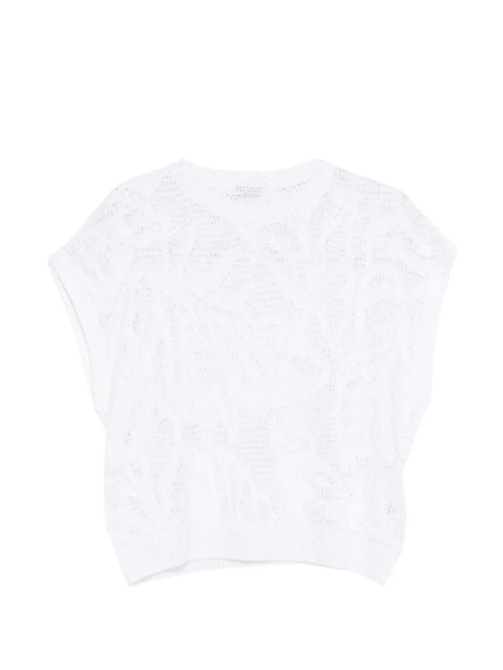 Brunello Cucinelli knit T-shirt - Bianco