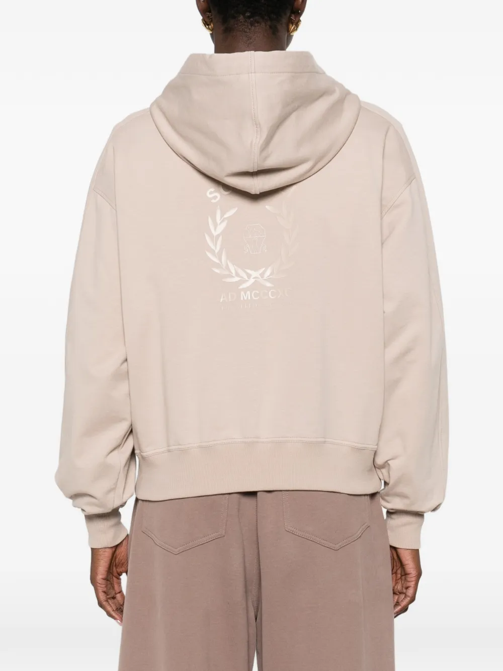 Brunello Cucinelli Hoodie met rits Beige