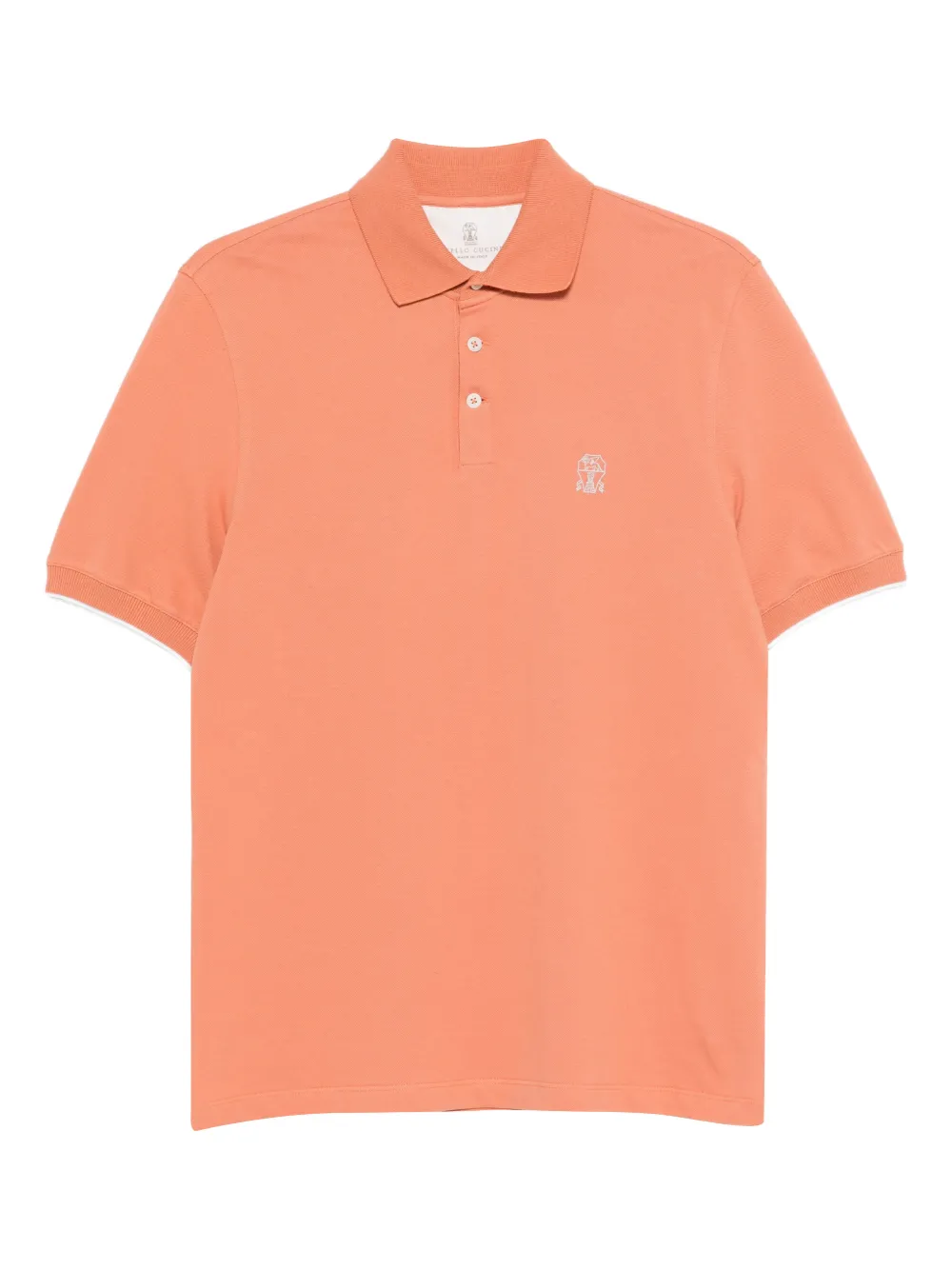 Brunello Cucinelli Polo con logo - Arancione
