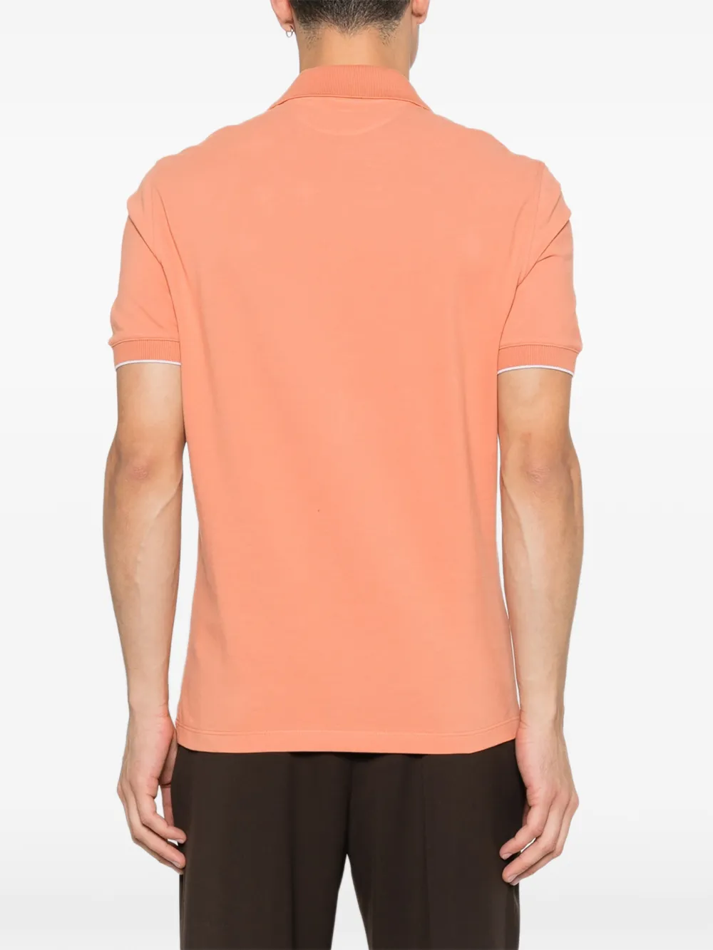 Brunello Cucinelli Poloshirt met logo Oranje