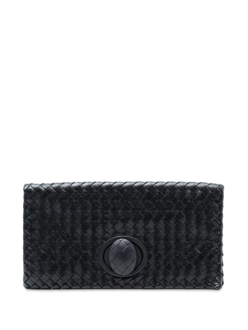 Bottega Veneta Pre-Owned 2012-2025 Nappa Intrecciato Turn Lock clutch bag - Black