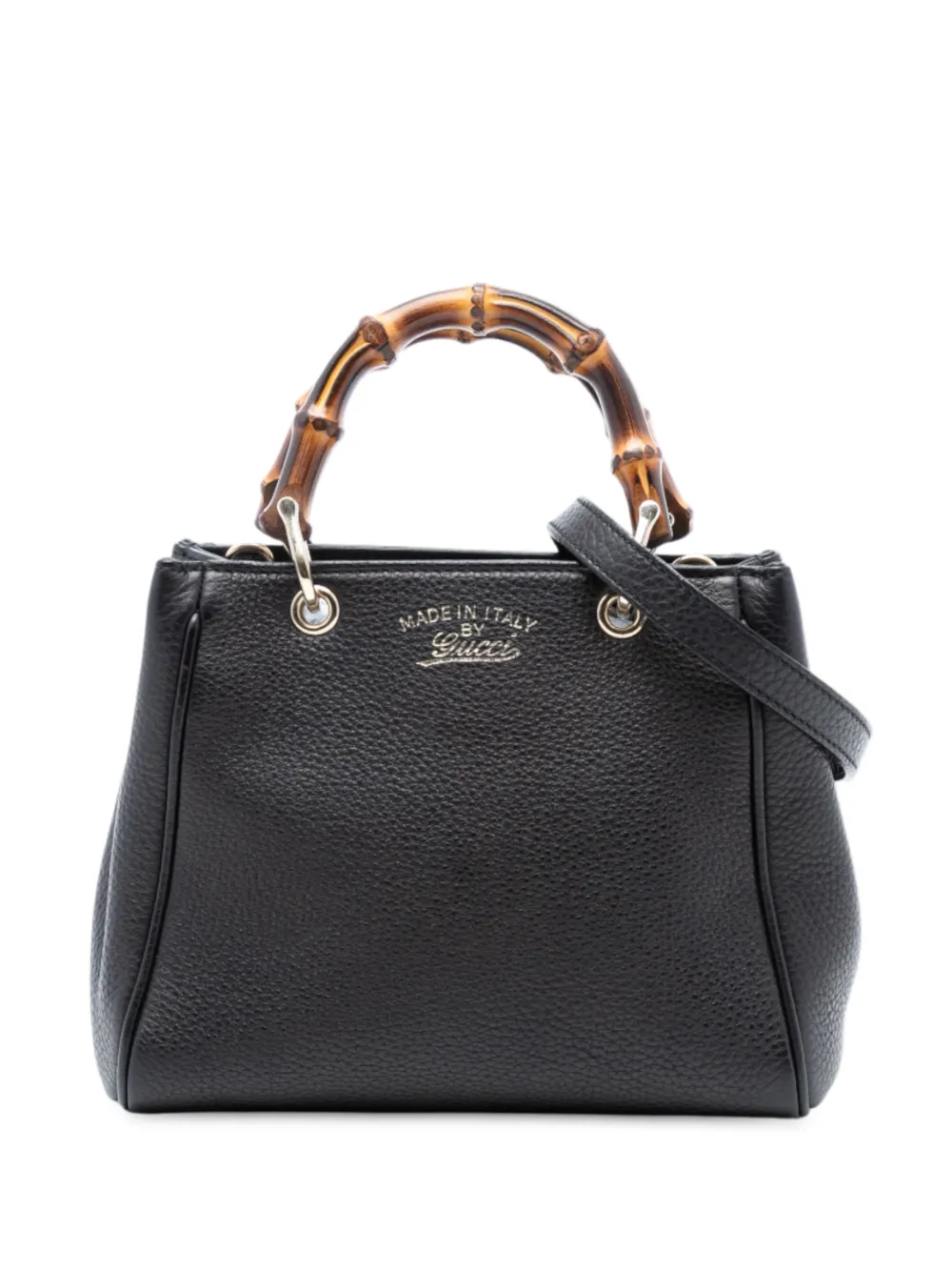 Gucci Pre-Owned 2016-2025 Mini Calfskin Bamboo Shopper satchel - Nero