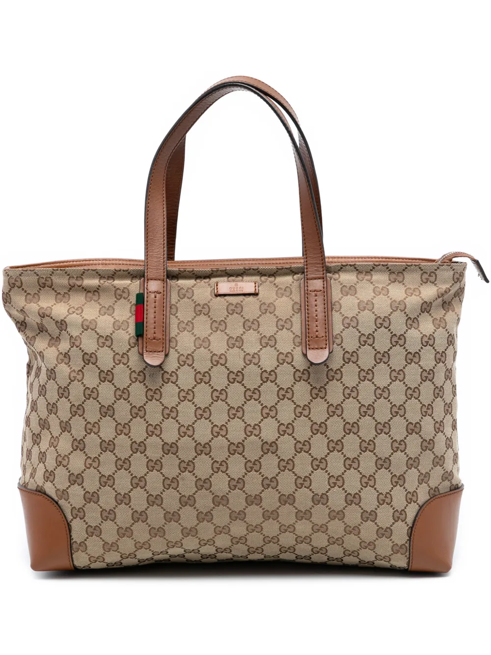 Gucci Pre-Owned 2016-2025 GG Canvas Web tote bag | Brown | Image 1