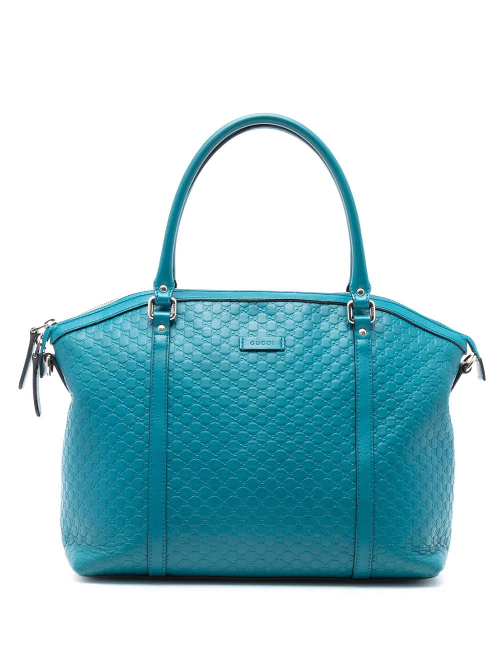 Gucci Pre-Owned 2016-2025 Large Microguccissima Dome satchel - Blu