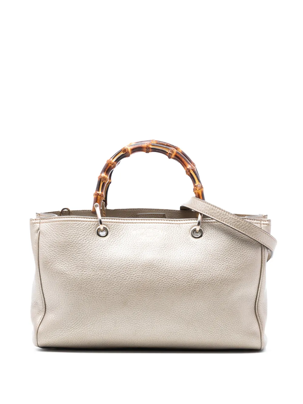 Gucci Pre-Owned 2016-2025 Medium Calfskin Bamboo Shopper satchel - Oro