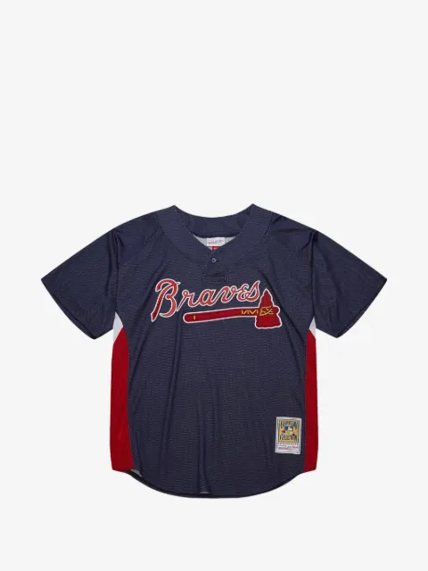 Mitchell & Ness 007 Atlanta Braves Oberteil mit Streifendetail