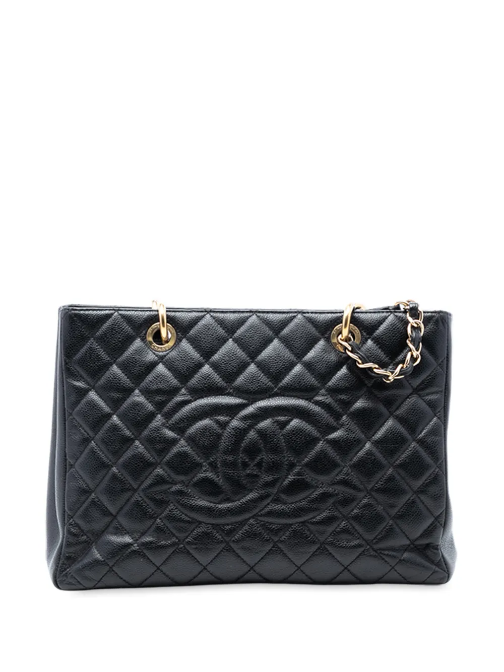 CHANEL Pre-Owned 2013-2014 Caviar Grand Shopping tote bag - Nero