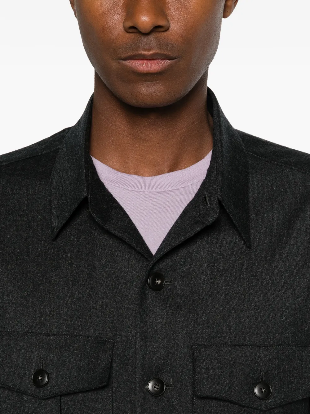 Canali Jack met lange mouwen Grijs