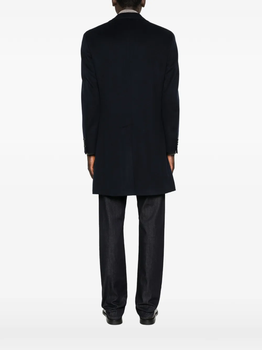 Canali Kei mantel met knopen Blauw