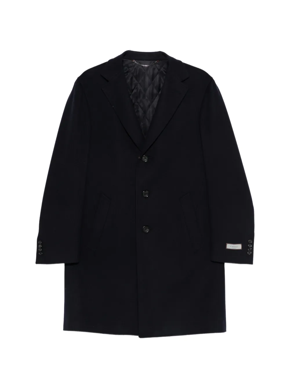 Canali Kei buttoned overcoat - Blu