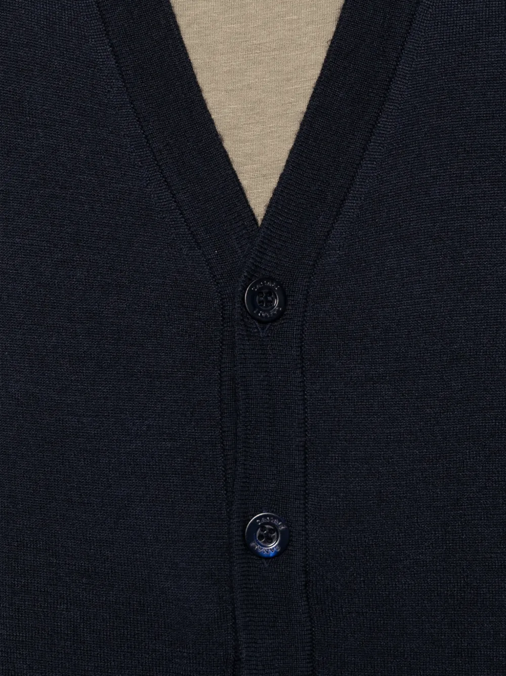 Canali Vest met V-hals en knoop Blauw