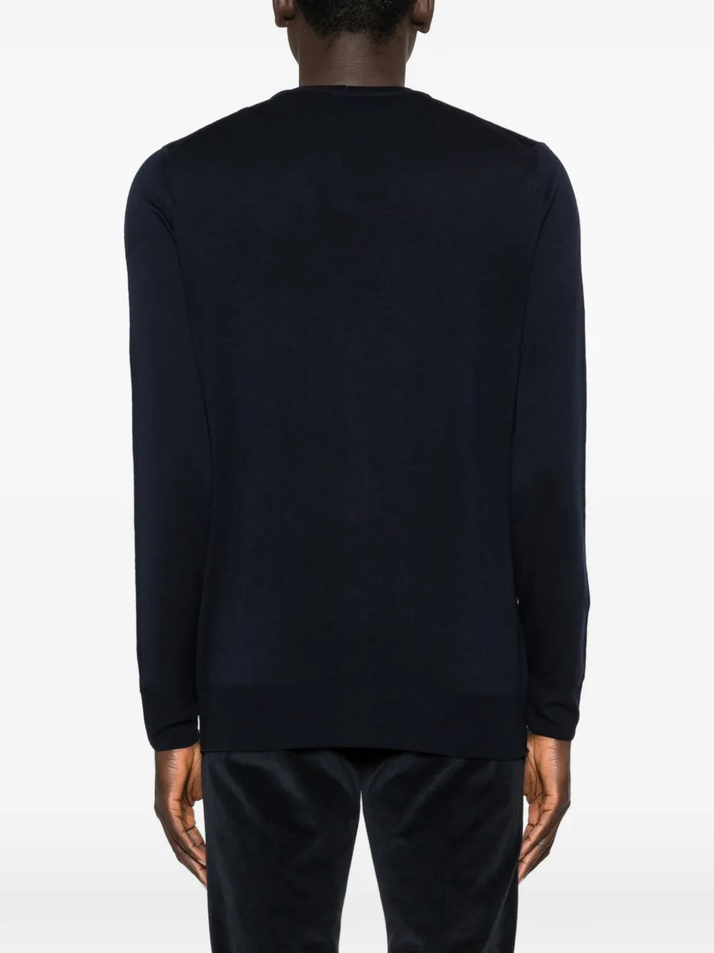 Canali Vest met V-hals en knoop Blauw