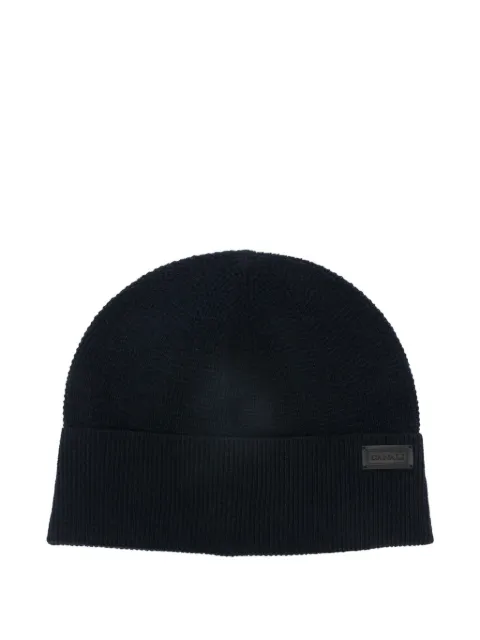 Canali logo-patch beanies