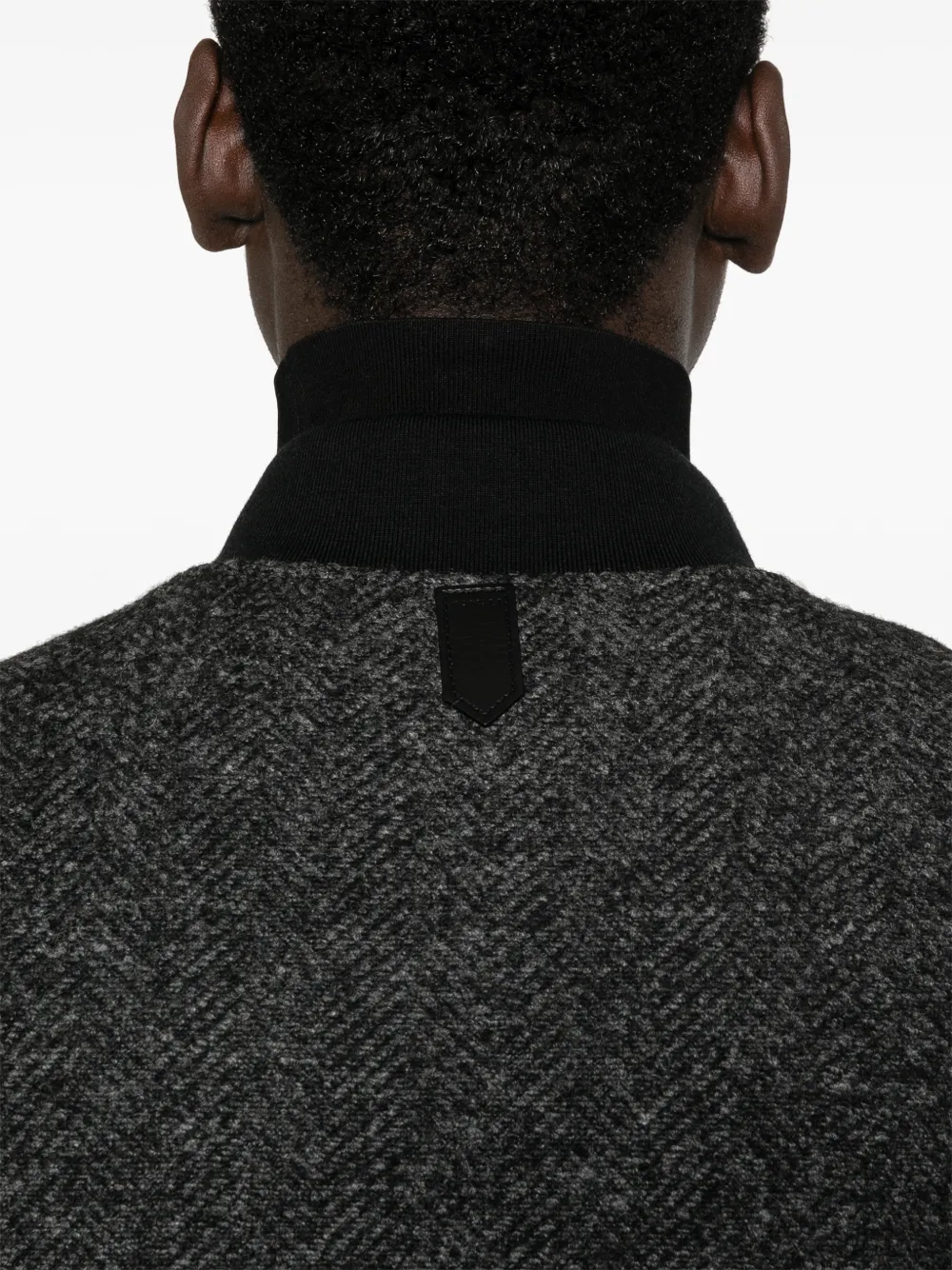 Canali Jack met visgraatpatroon en zak Grijs