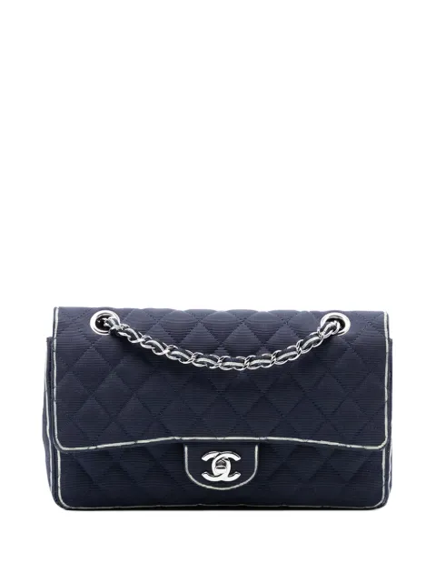 CHANEL Pre-Owned 2014 Medium Classic Printed Grosgrain Double Flap shoulder bag