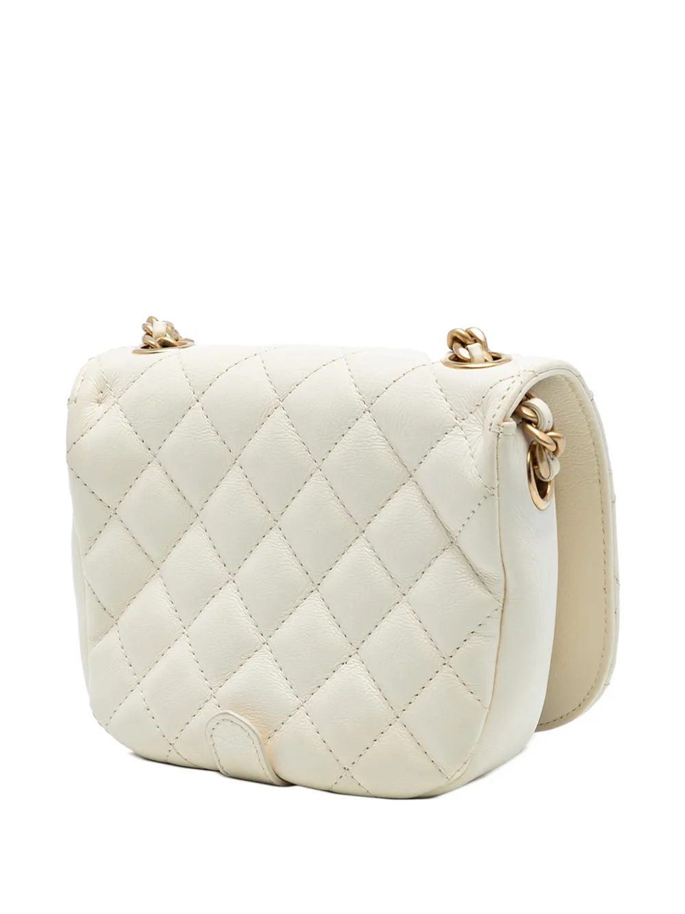 2019 Small Cc Quilted Calfskin Messenger Flap Crossbody Bag